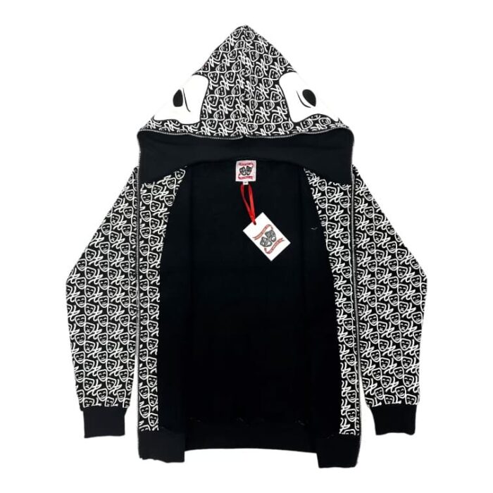 Oreo All Over Print Glow-in-the-Dark White Leather Mask Hoodie