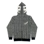 Oreo All Over Print Glow-in-the-Dark White Leather Mask Hoodie