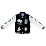 Ribbon Varsity Jacket – Blue