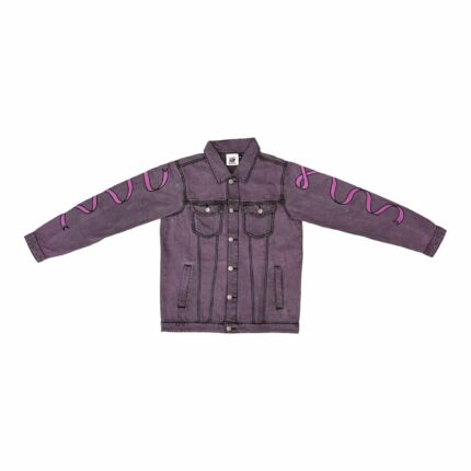 Stone Wash Denim Jacket – Purple